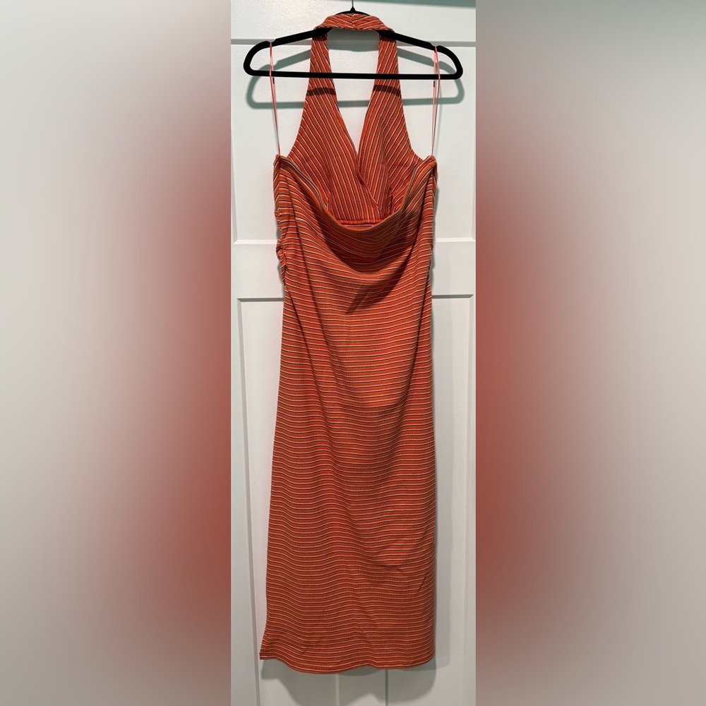 NWT Anthropologie High Tide Halter Slim Midi Dress, size XL - Picture 5 of 8